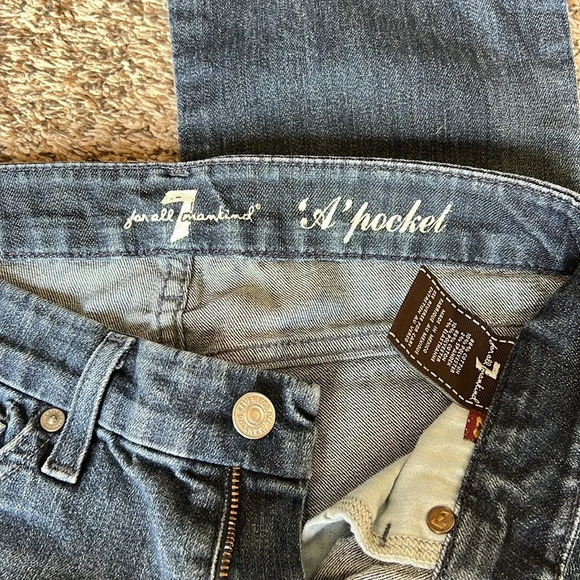 7 For All Mankind Women’s‎ Size 25 ‘A’ Pocket Jeans - Picture 7 of 11